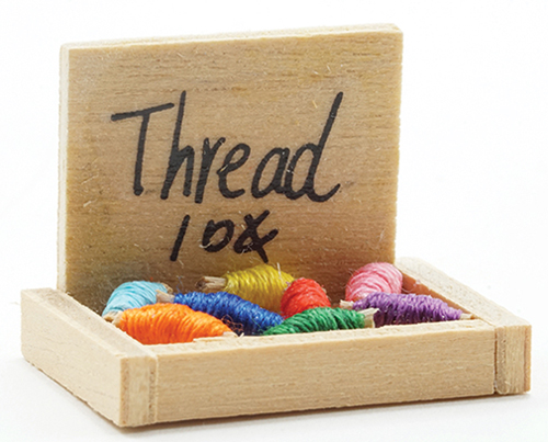 Dollhouse Miniature Thread Box W/Thread